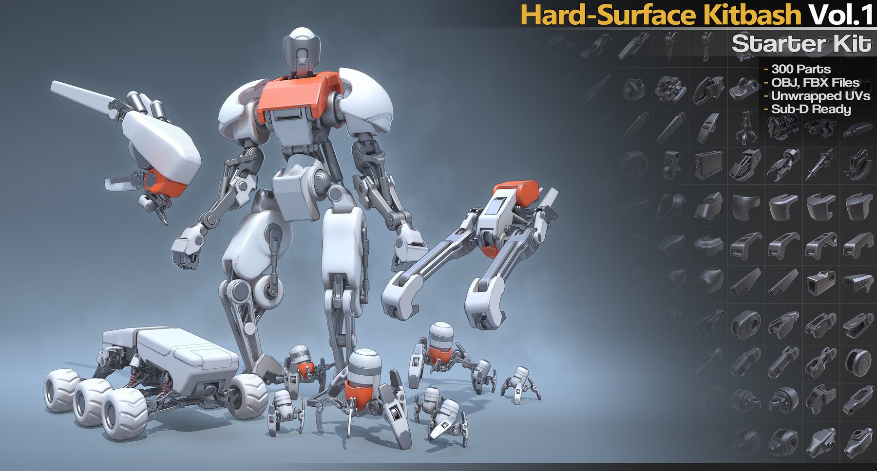 Hard-Surface Kitbash Vol.1 | S3ART Store