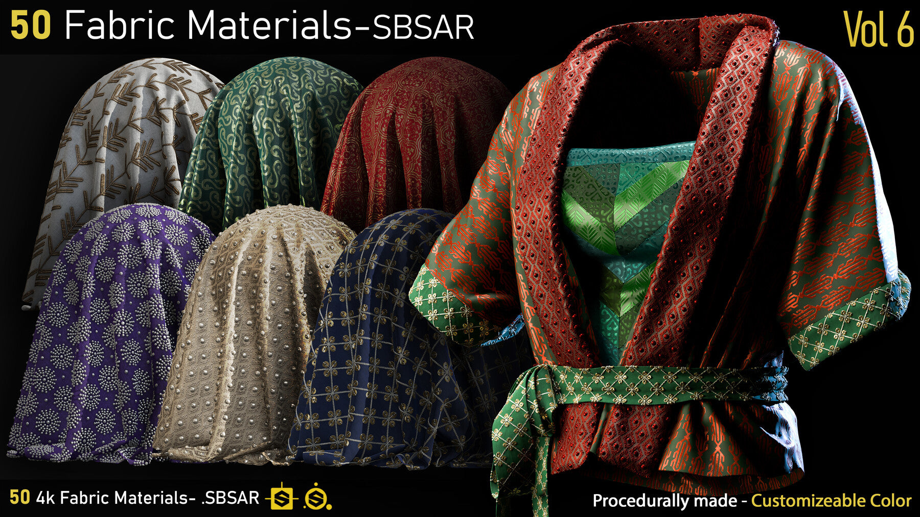 50 Lace & Guipure Materials-SBSAR-Vol9