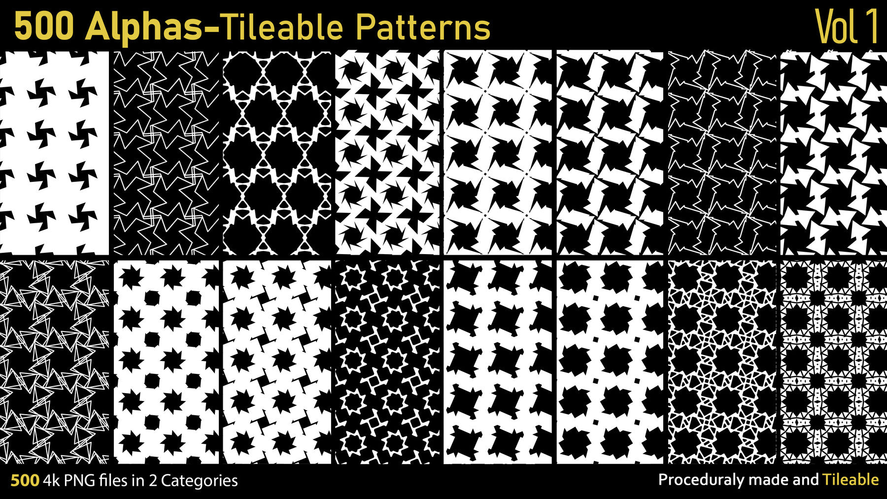 500 Alphas-Tileable Patterns-Vol1