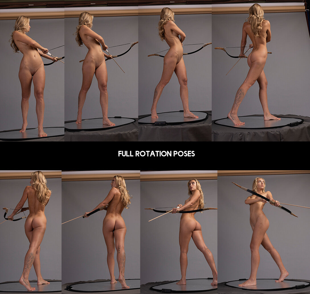 1500 + Female Game Character Turnaround Pose Reference Pictures