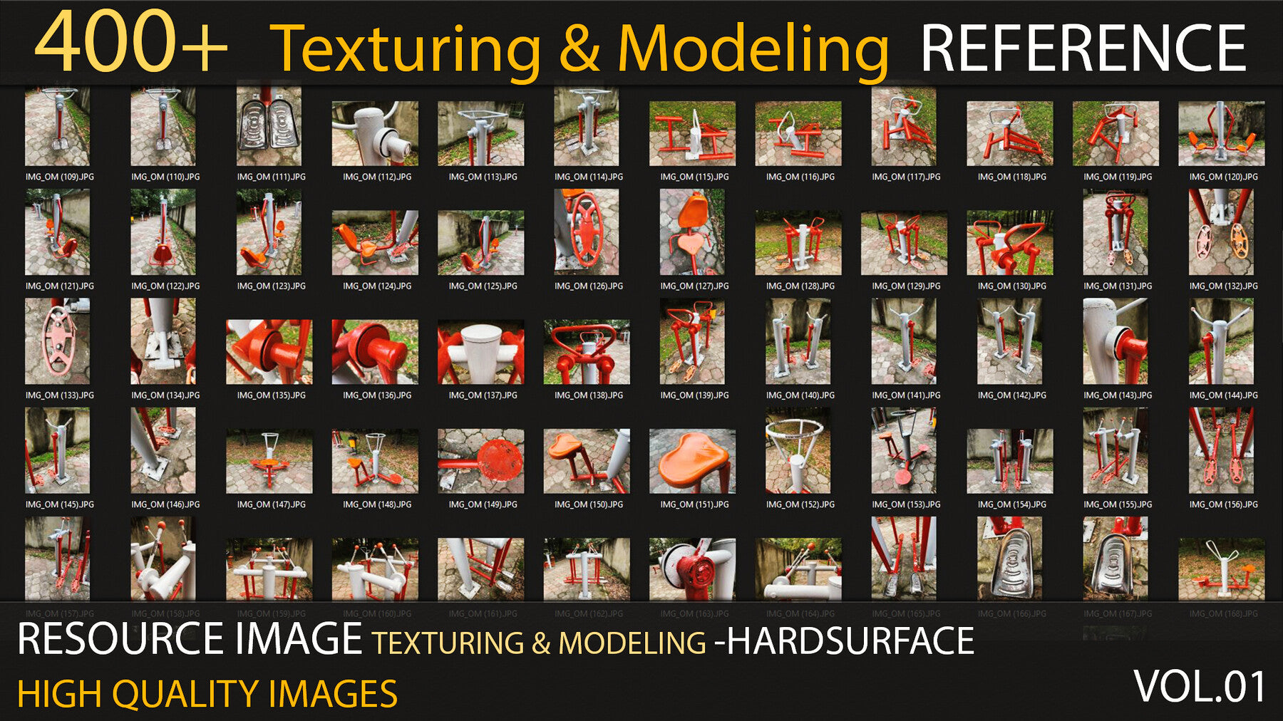 400+ Texturing & Modeling Reference - HardSurface - VOL 01