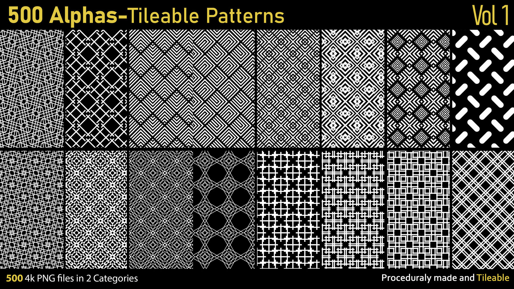 500 Alphas-Tileable Patterns-Vol1