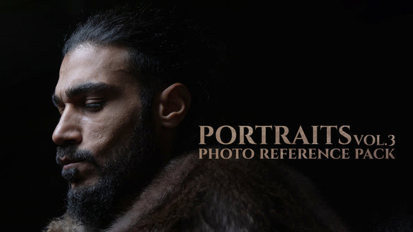 Portraits vol. 3, Model: Arash, 400 JPEGs Photo Reference Pack for Artists