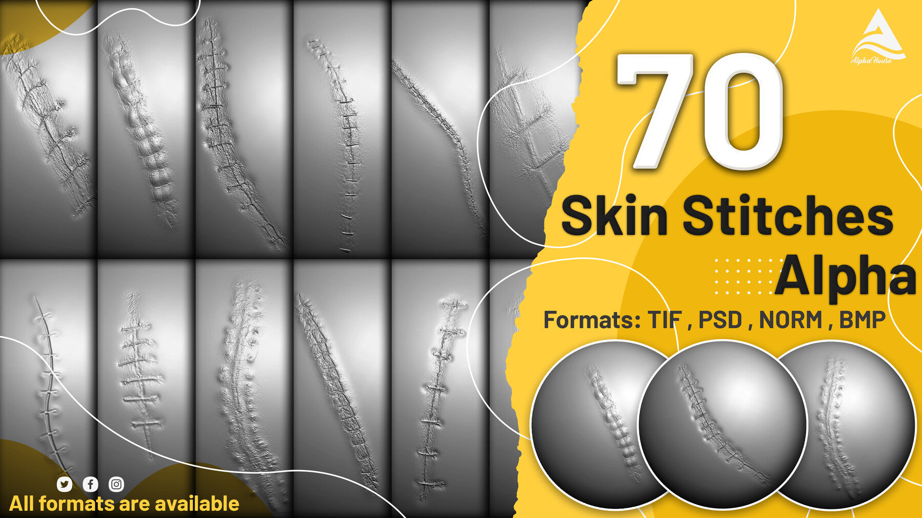 70 Skin Stitches Alpha