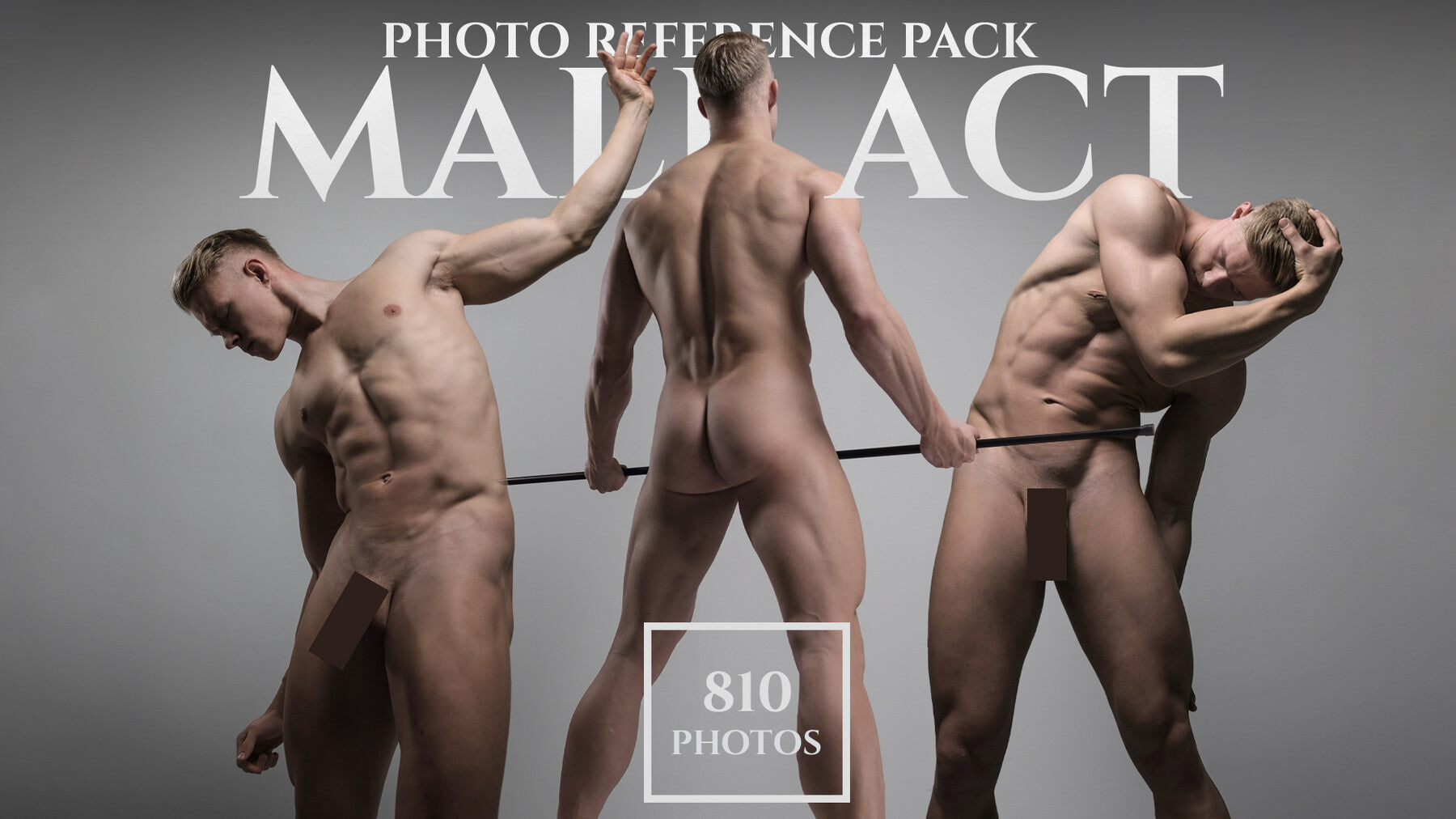 A Male Act-Reference Pack For Artists 810 JPEGs