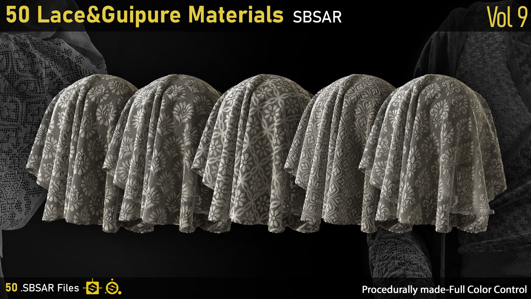 50 Lace&Guipure Materials-SBSAR-Vol8