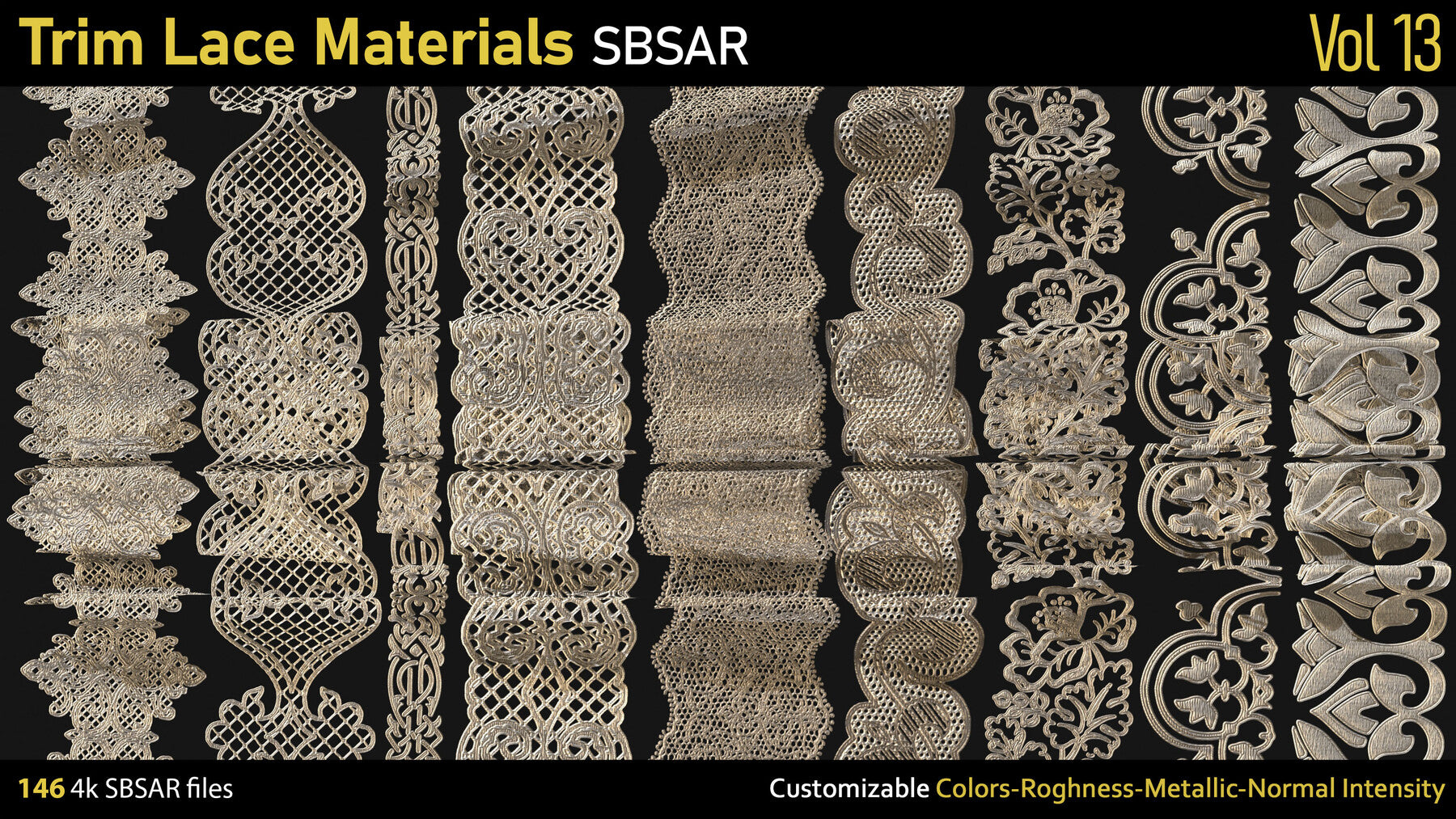 Trim Lace Materials-SBSAR-Vol13