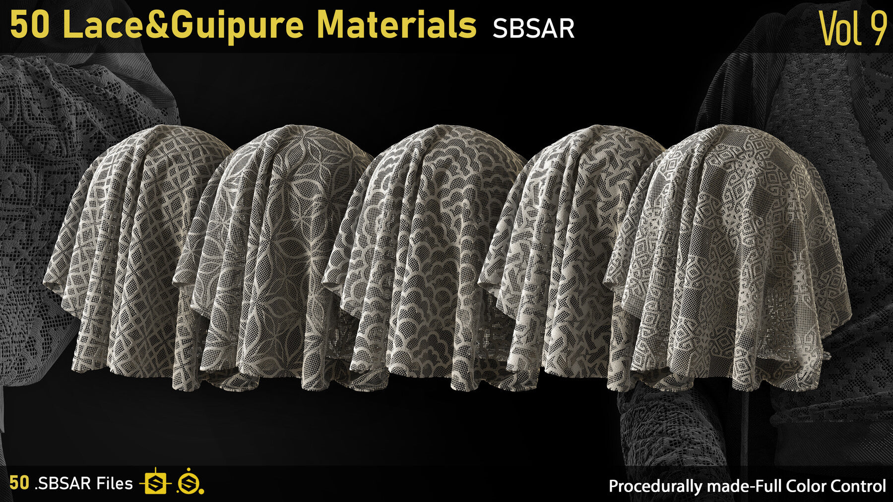 50 Lace&Guipure Materials-SBSAR-Vol8