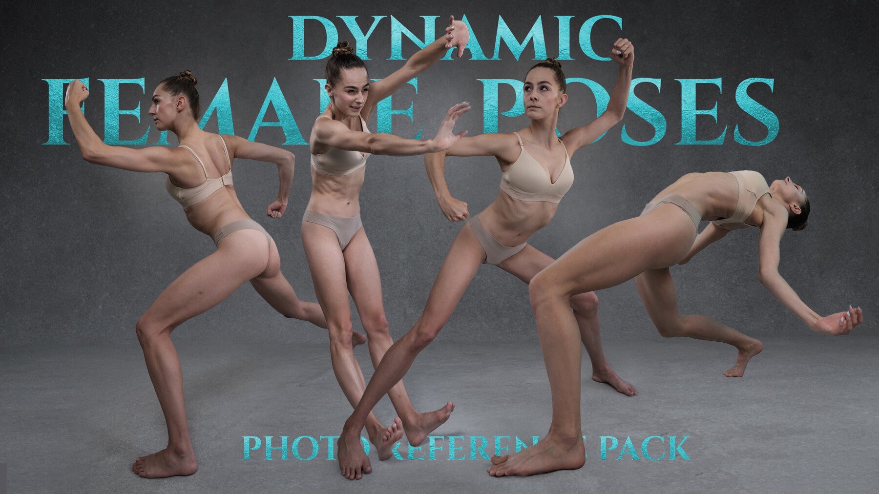 A Dynamic Female Poses-Photo Reference Pack For Artists 426 JPEGs