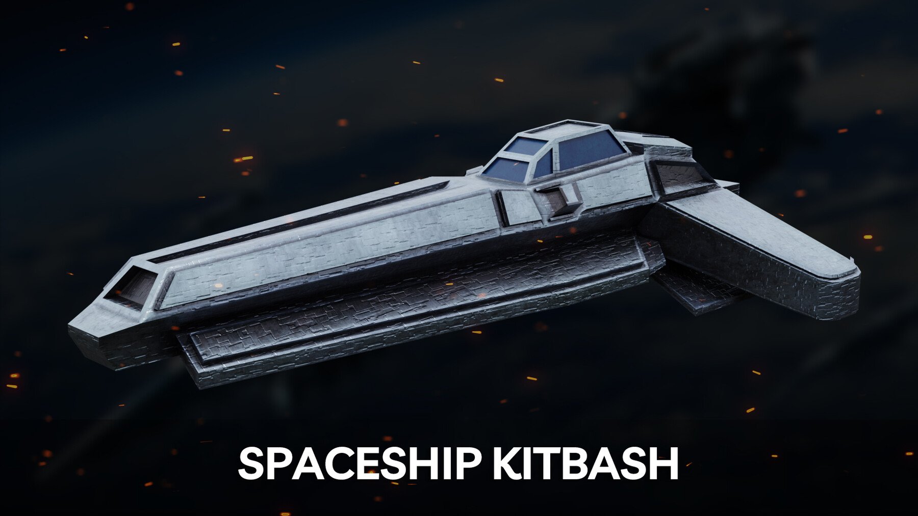 34 Spaceships Kitbash + Texture & UV's For Concept Art And Game