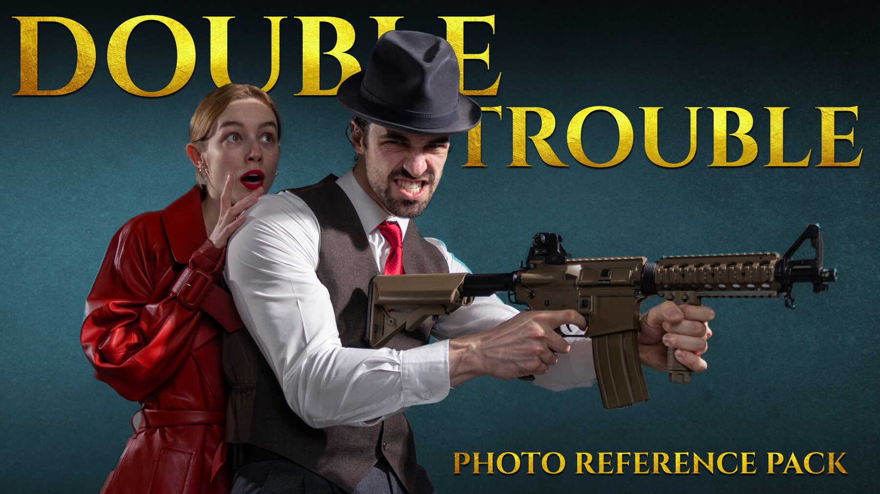 Double Trouble - Photo Reference Pack For Artists 354 JPEGs