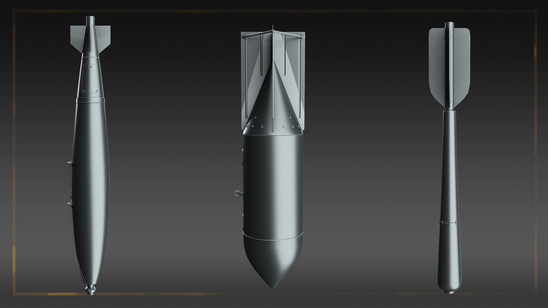 World War Bombs KITBASH bundle [30 Unique Rockets and Bombs]