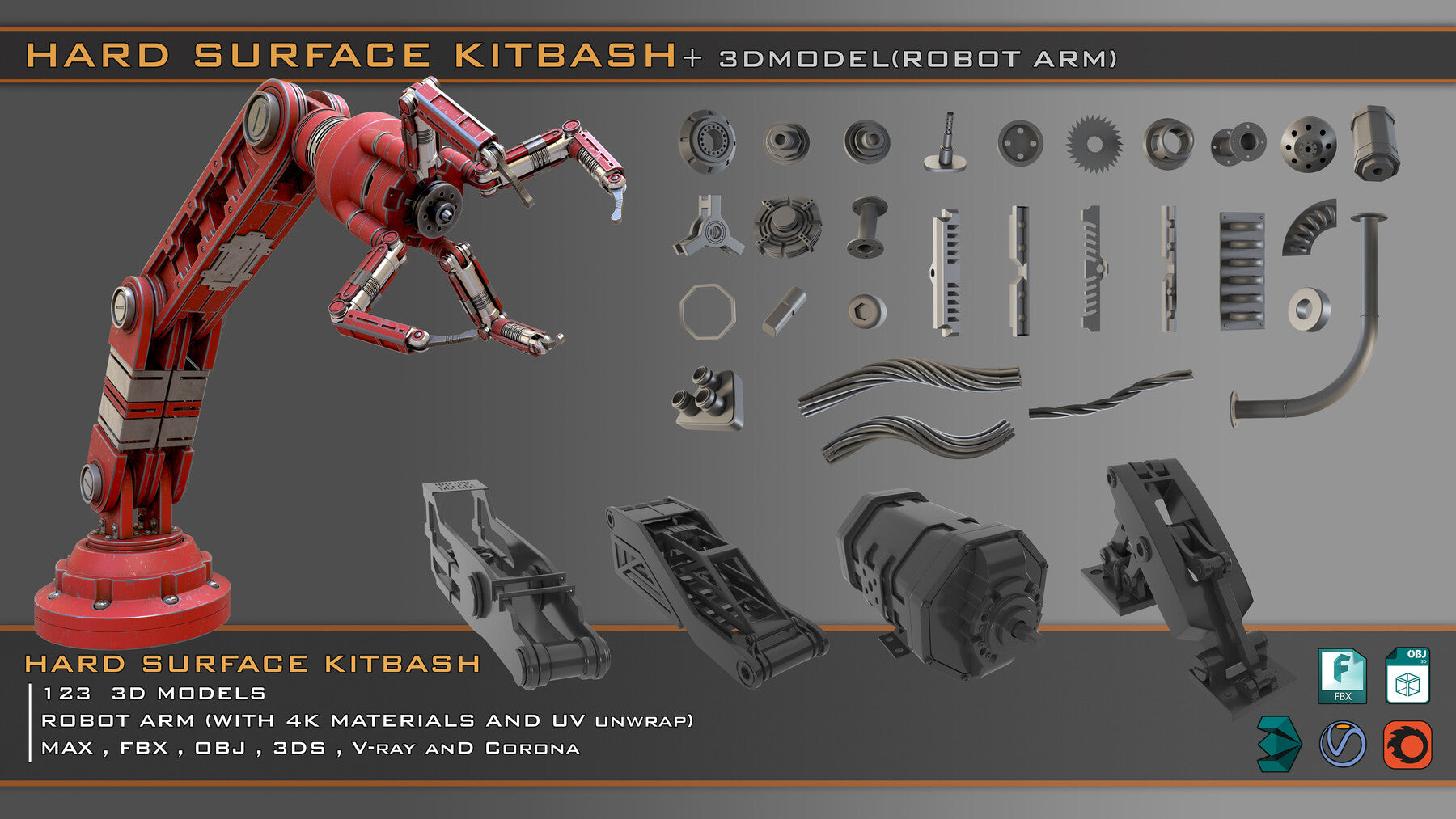 Hard-Surface Kitbash Vol.3 - Crates & Cases