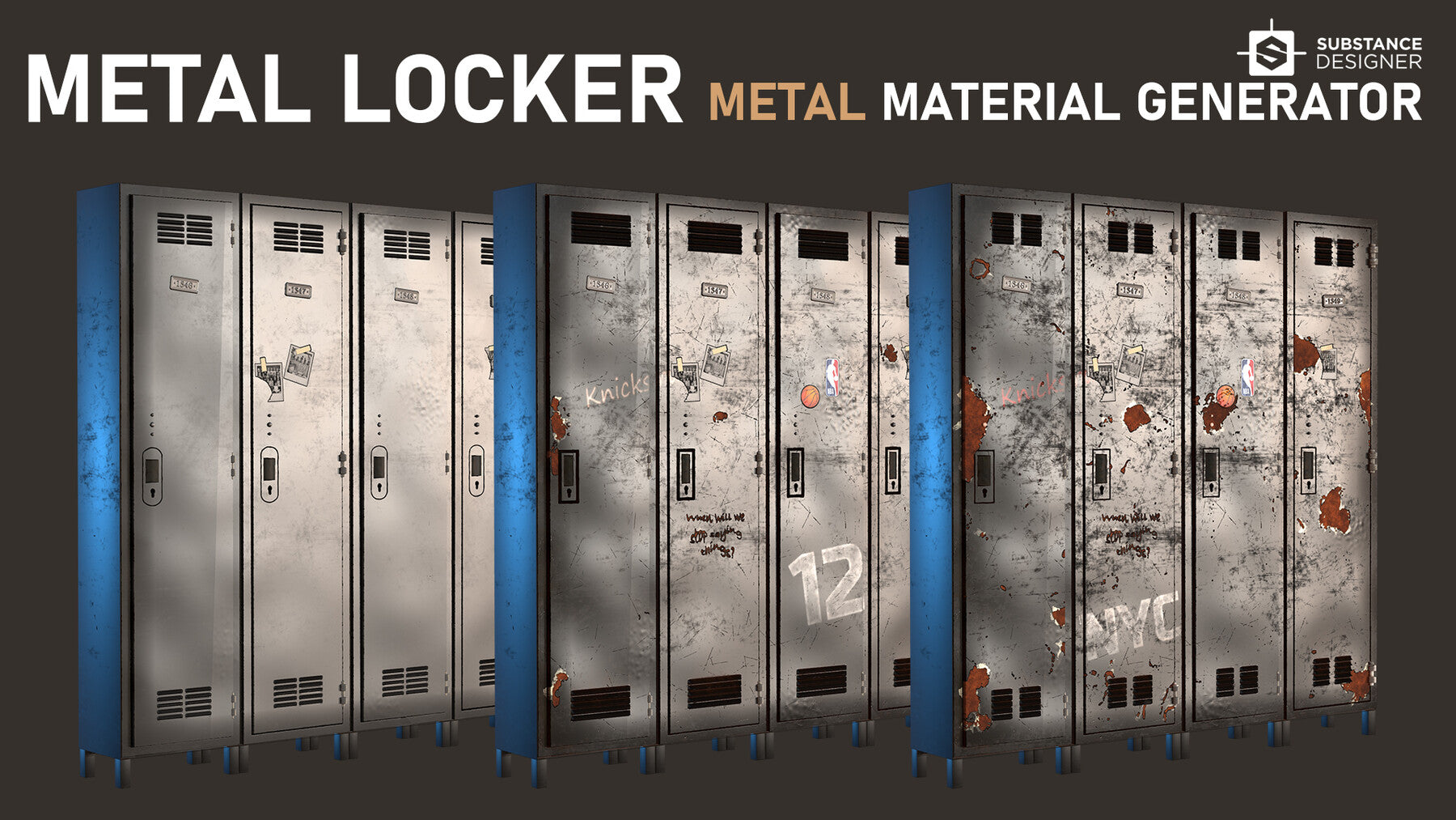 Metal Locker - Old Metal Material Generator