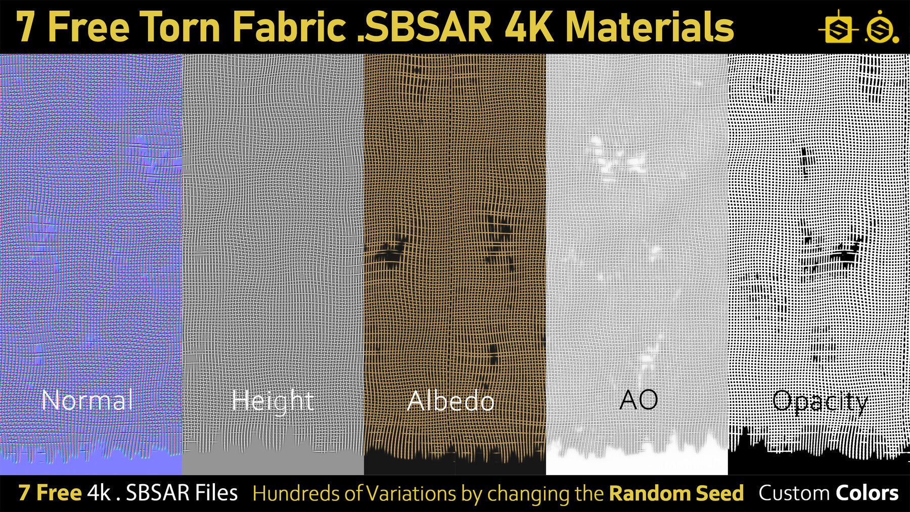 7 Free Torn Fabric Materials