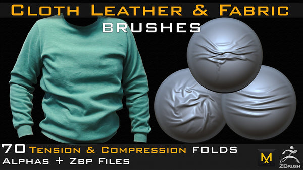 70 Leather & Fabric Brushes + Alpha Vol.5