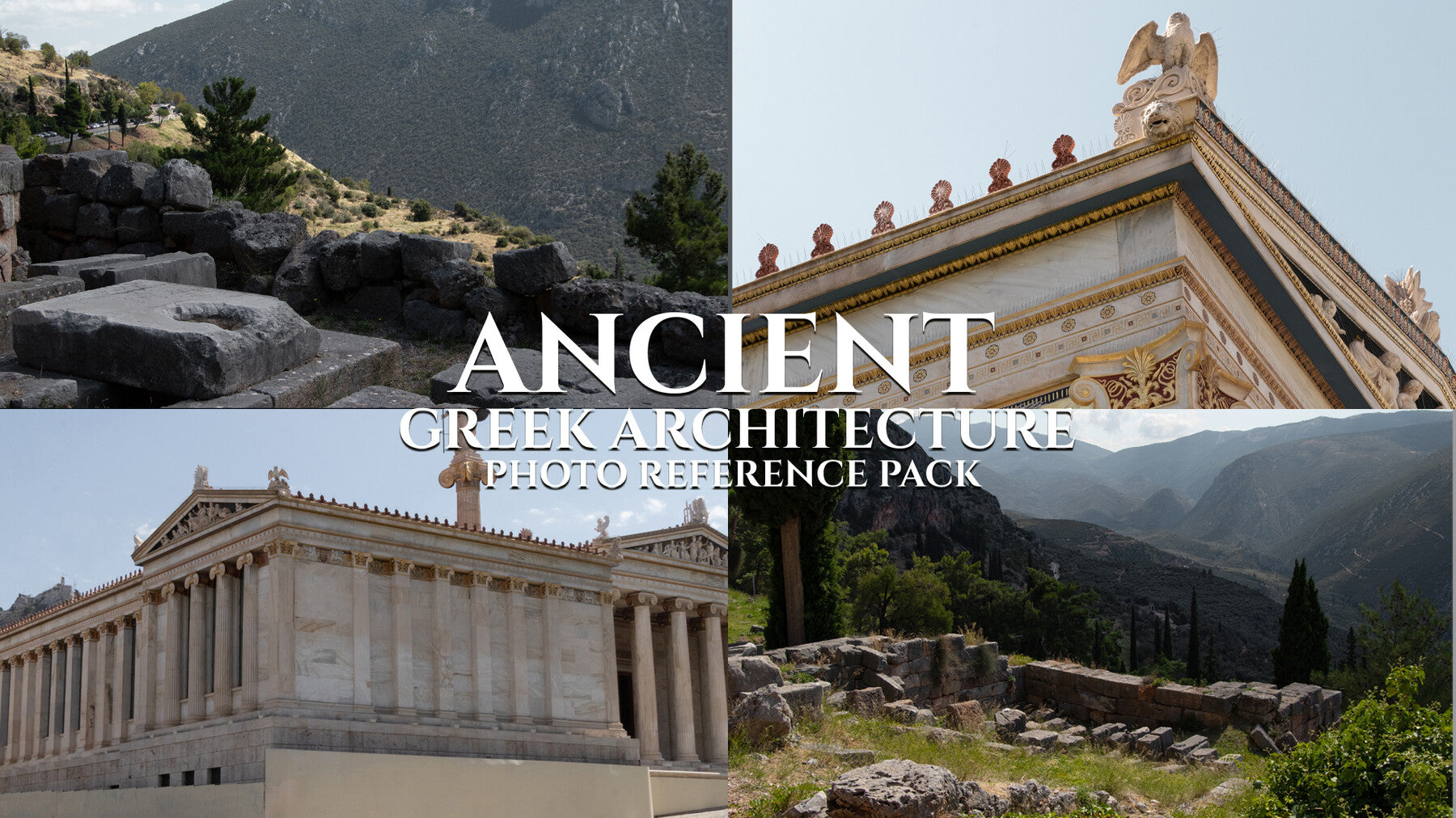 Ancient Greek Architecture -Photo Reference Pack For Artists 404 JPEGs