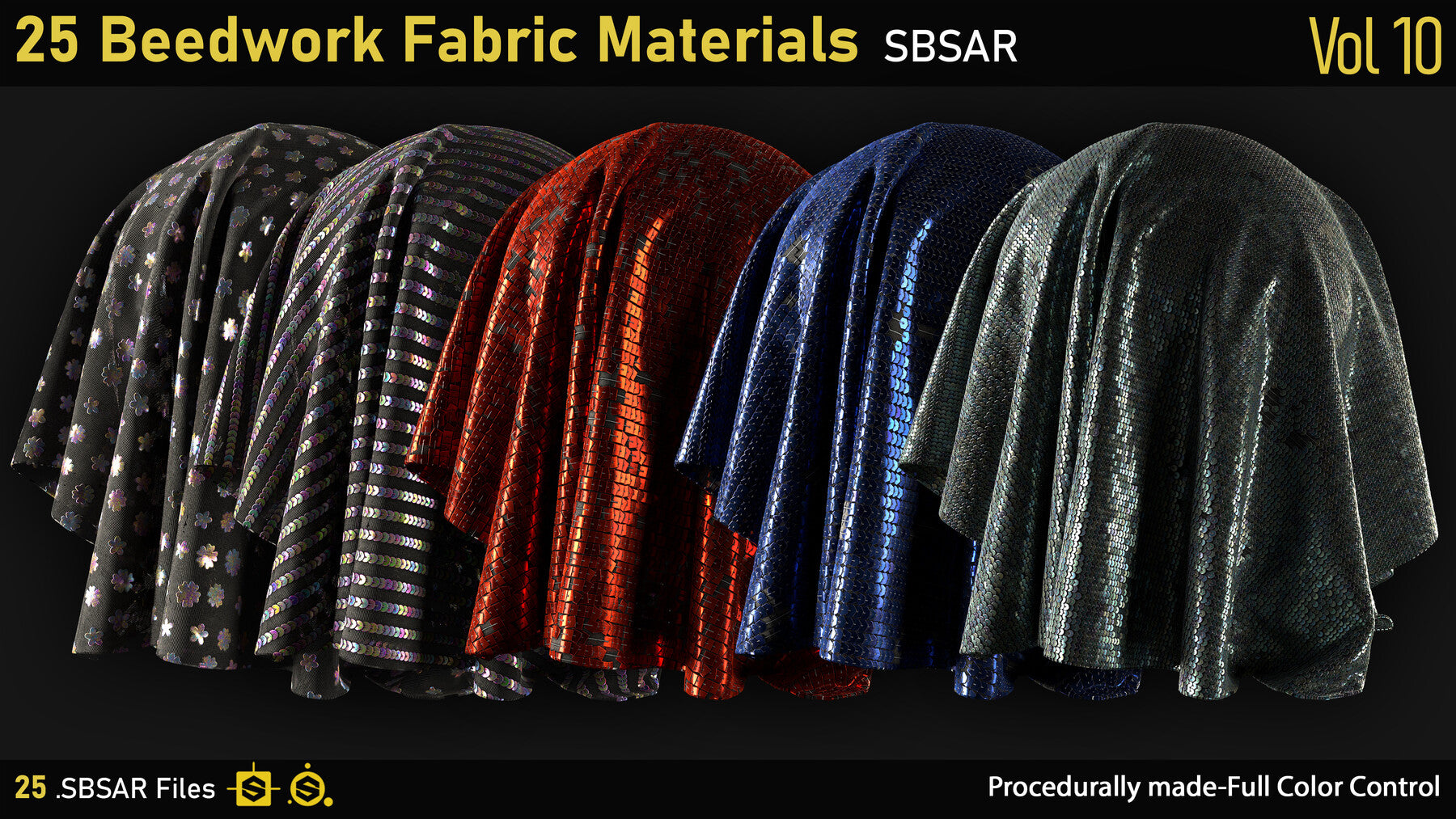 25 Beed work Fabric Materials-Vol10
