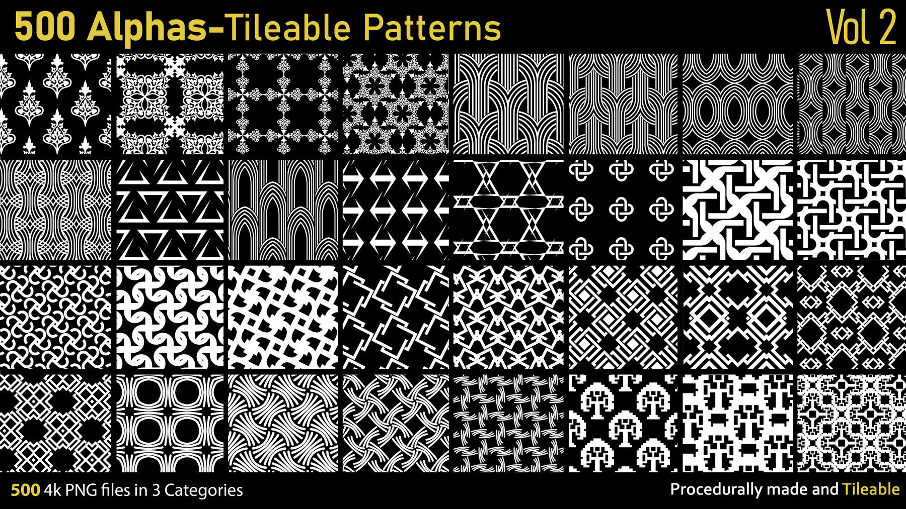 500 Alphas-Tileable Patterns-Vol2