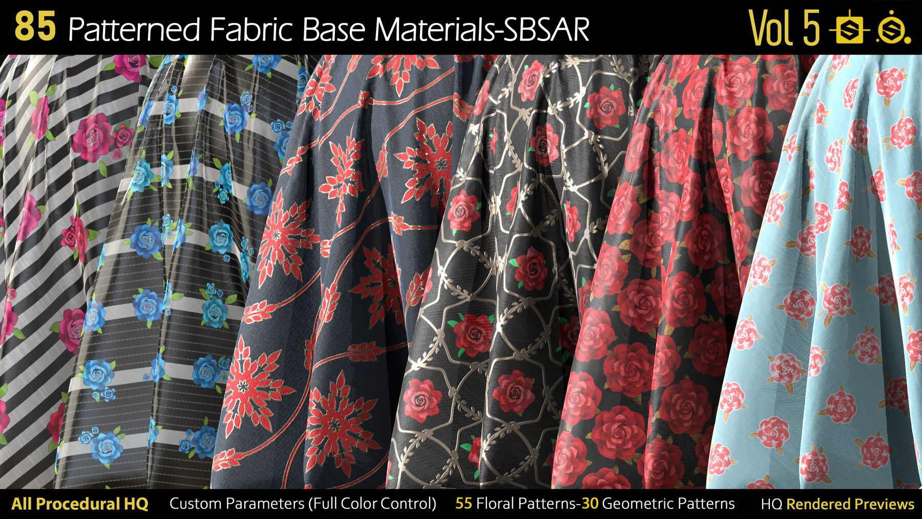 85 Patterned Fabric Base Materials-SBSAR