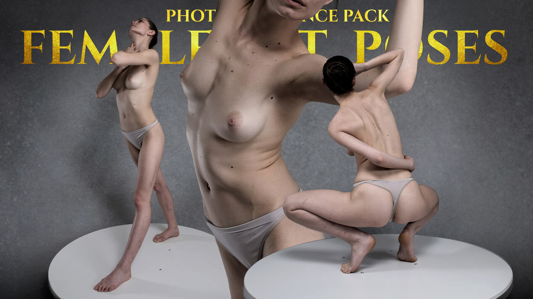 A Female Art Poses Photo reference pack for artists 1016 JPEGs