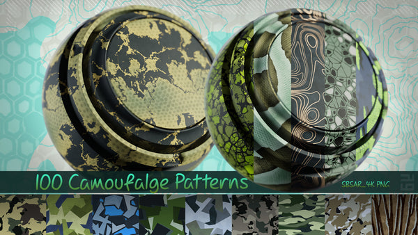 100 CAMO Procedural Patterns SBSAR & PNG