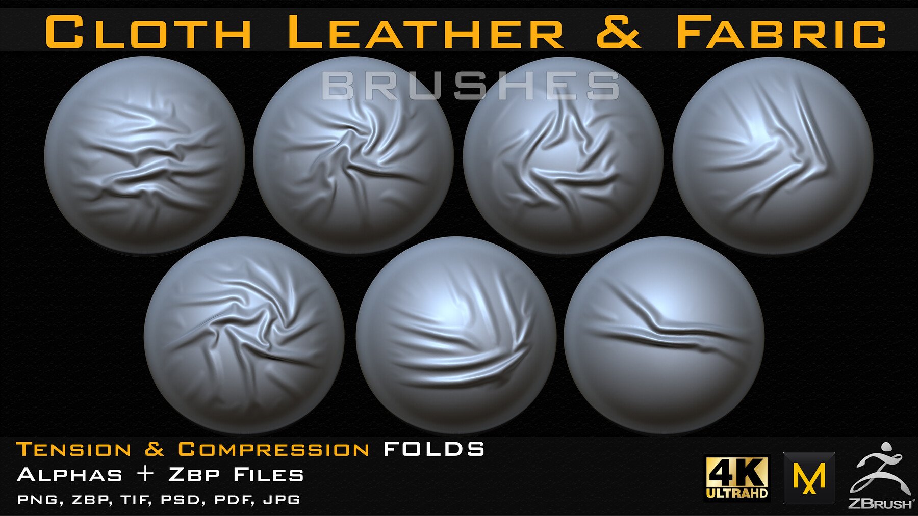 70 Leather & Fabric Brushes + Alpha Vol.5