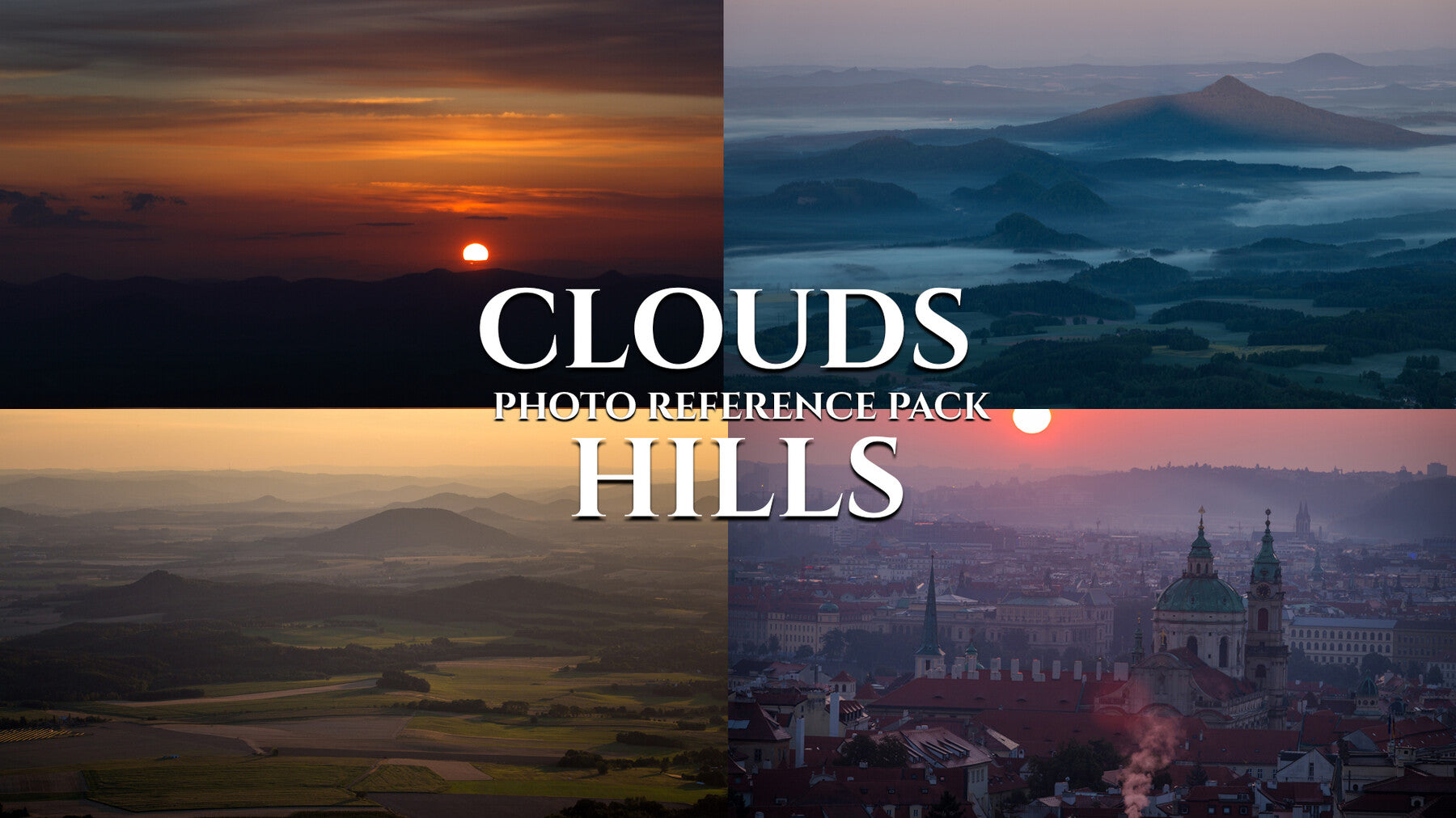 Clouds & Hills -Photo Reference Pack- 386 JPEGs