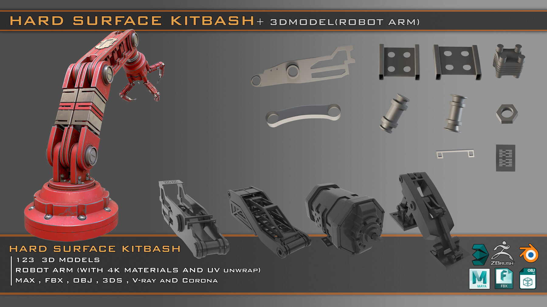 Hard-Surface Kitbash Vol.3 - Crates & Cases