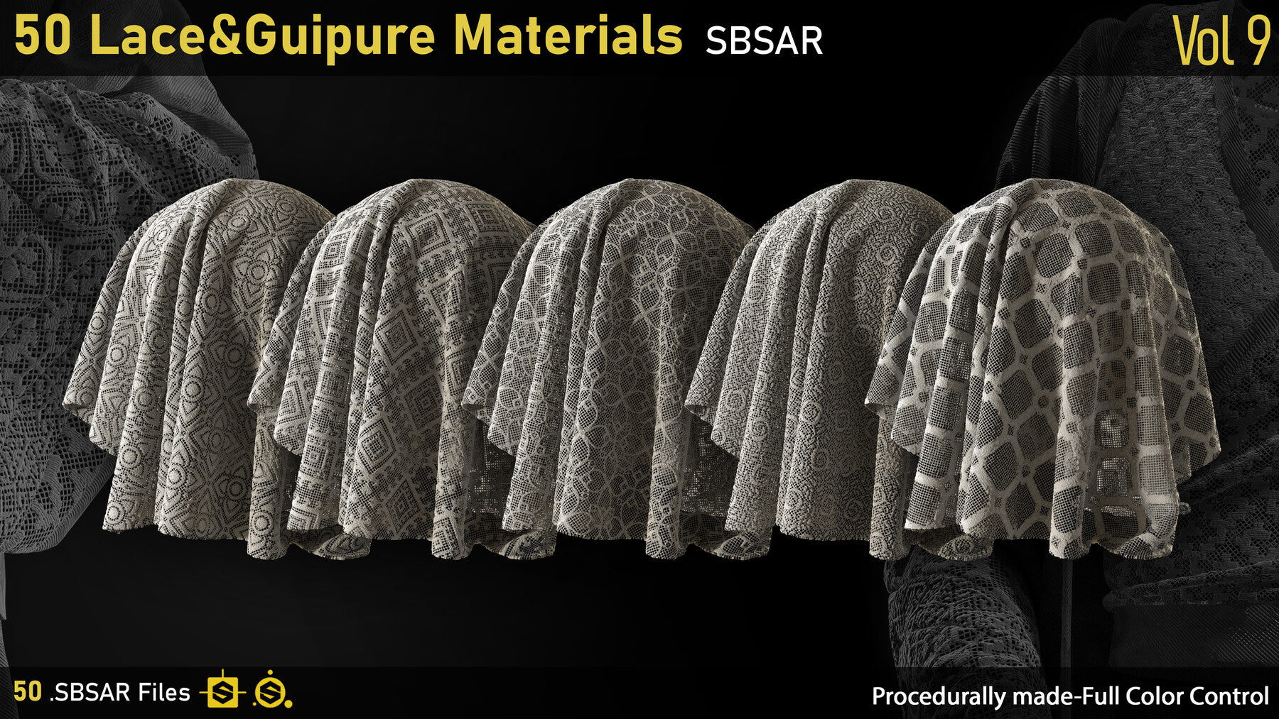 50 Lace&Guipure Materials-SBSAR-Vol8