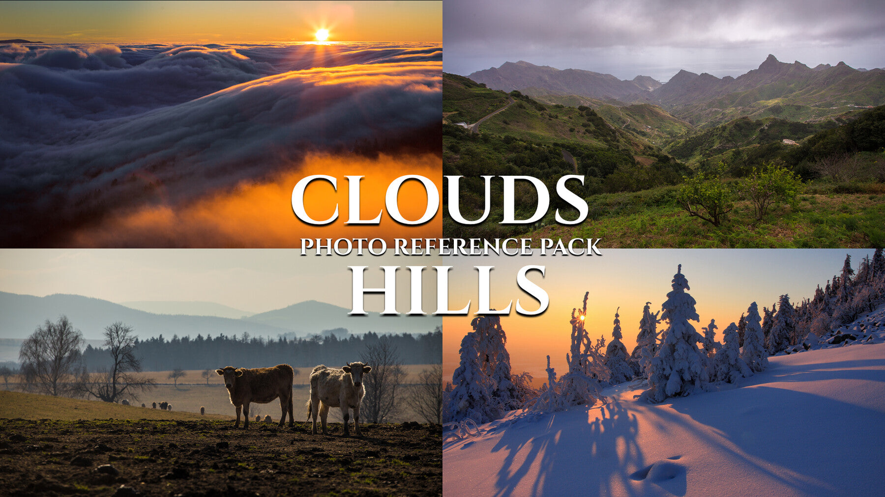 Clouds & Hills -Photo Reference Pack- 386 JPEGs