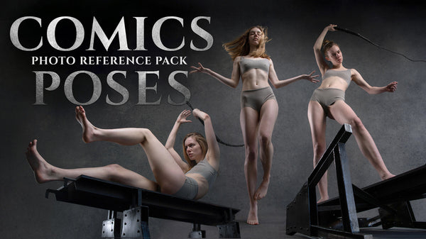 COMICS Poses Vol_1 Reference images [With Sword, Bat] [500+]