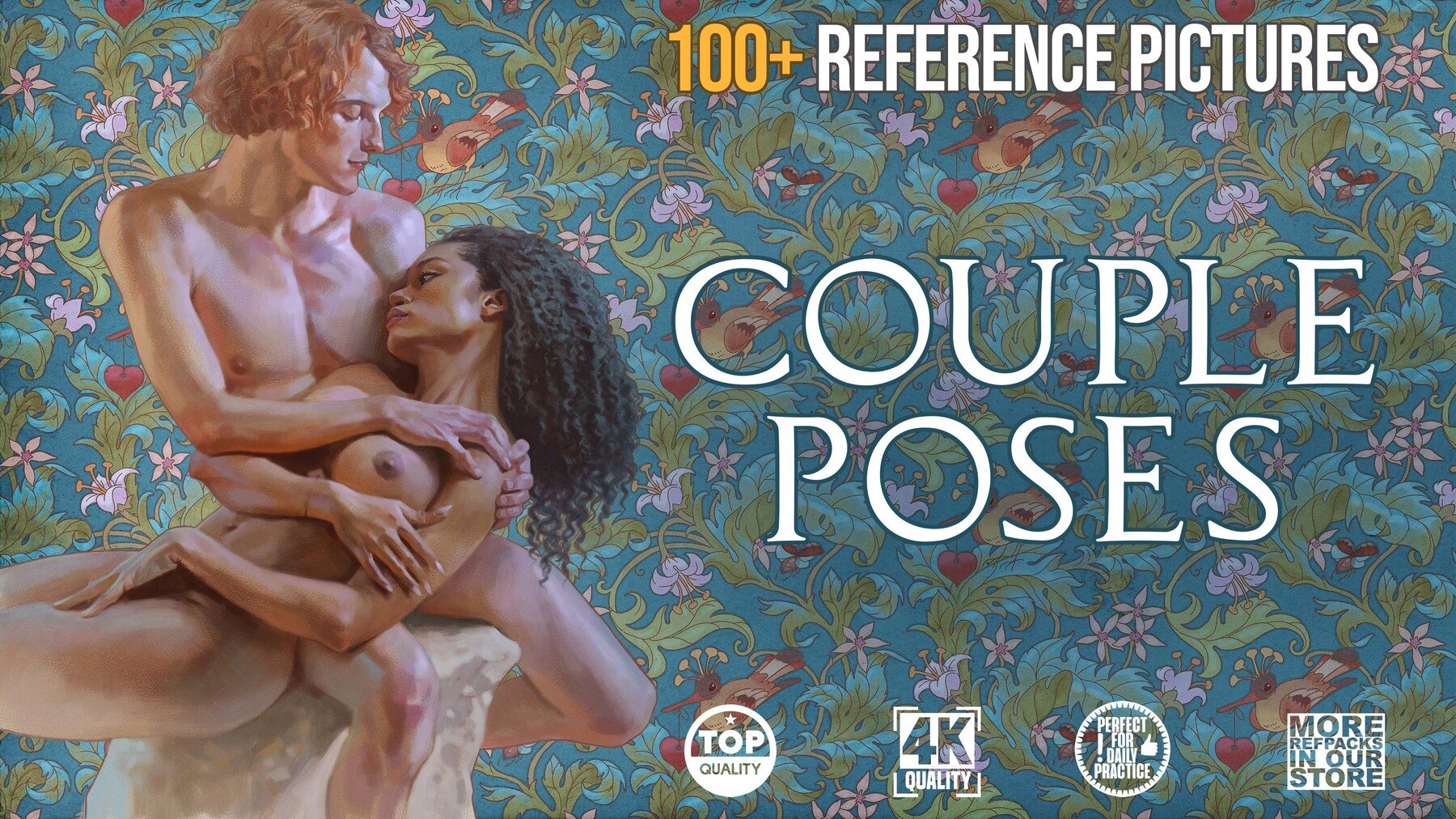 100+ Couple Poses & Portraits Reference Pack