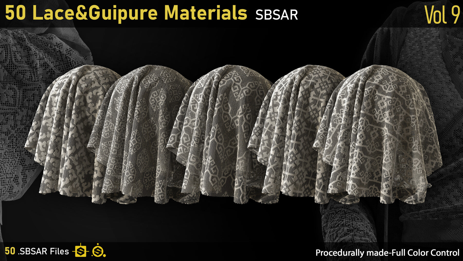 50 Lace&Guipure Materials-SBSAR-Vol8