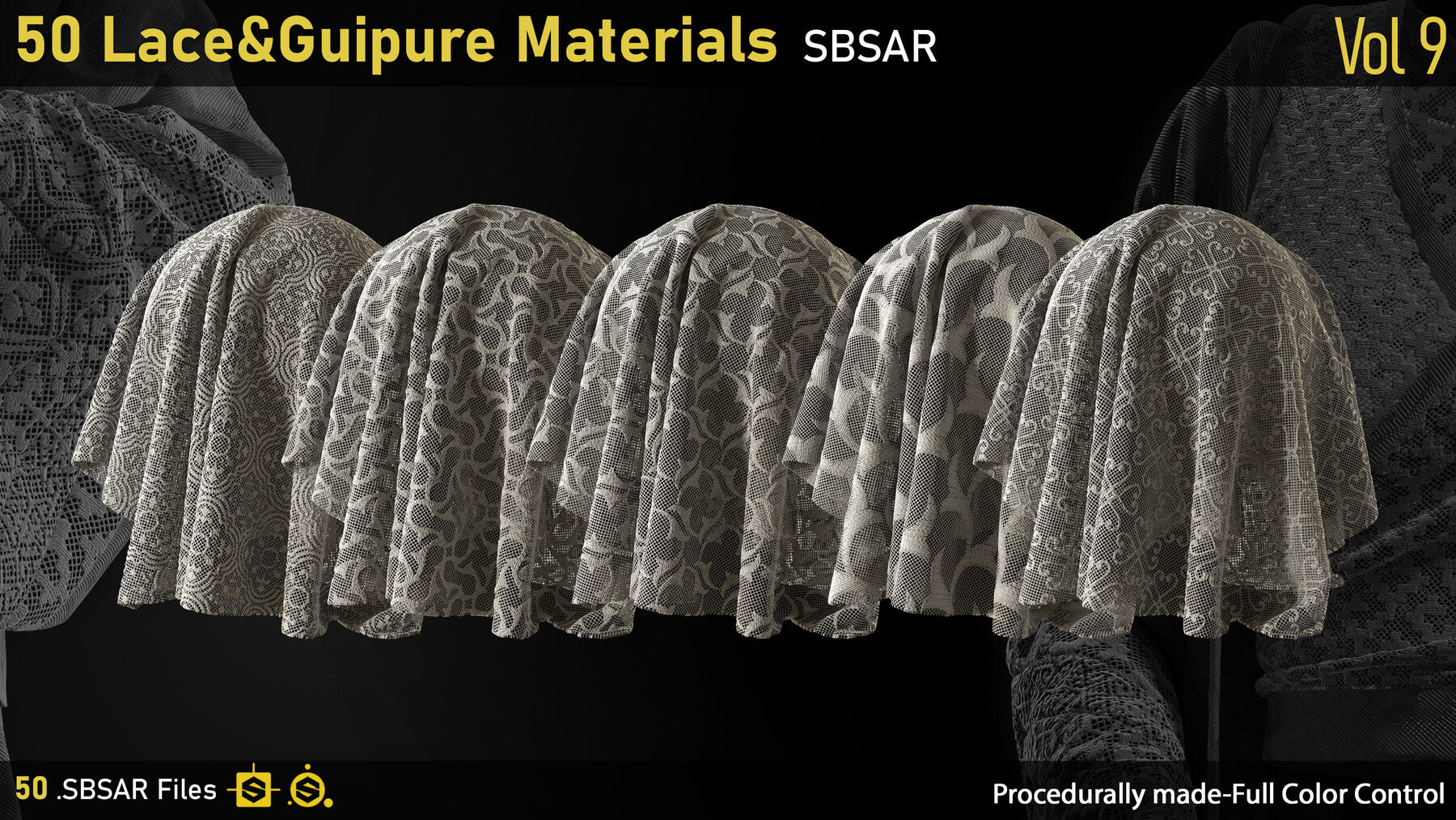 50 Lace&Guipure Materials-SBSAR-Vol8