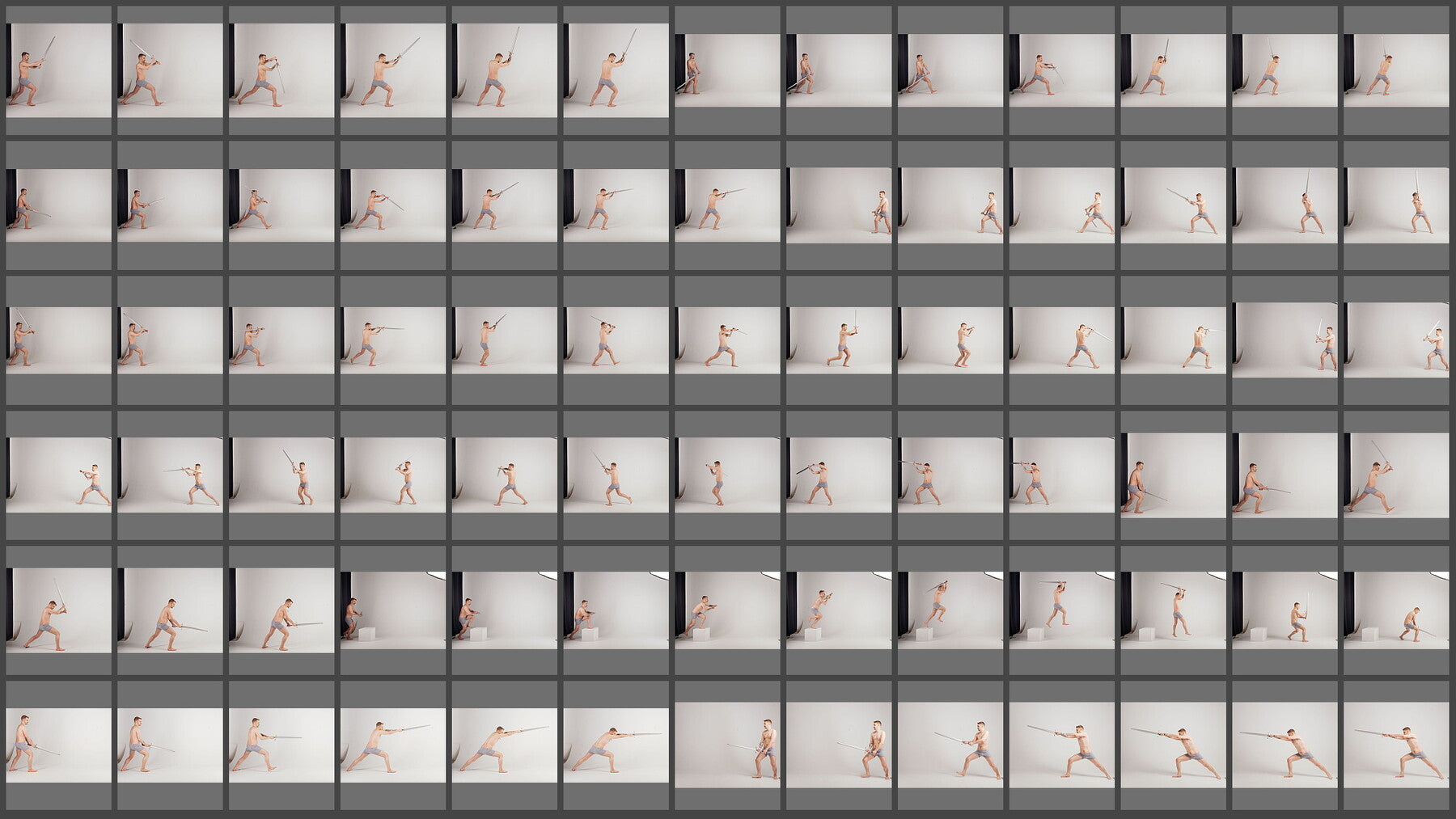 600+ Reference Photos - Sword Fighting (Sequential Movement)
