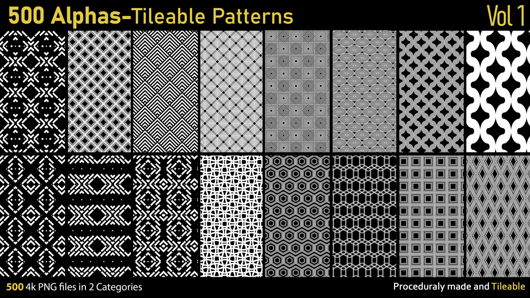 500 Alphas-Tileable Patterns-Vol1