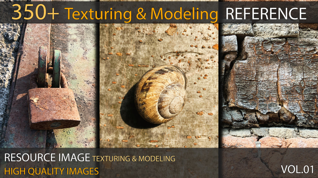 Shell Texturing Modeling 350+ Texturing & Modeling Reference - VOL 01 – S3ART Store