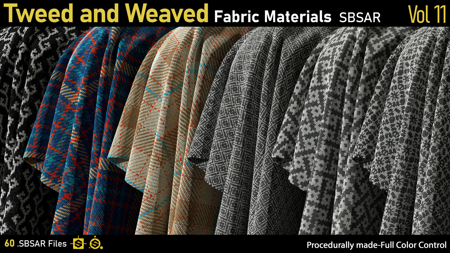 Tweed and Weaved Fabric Materials Vol.11