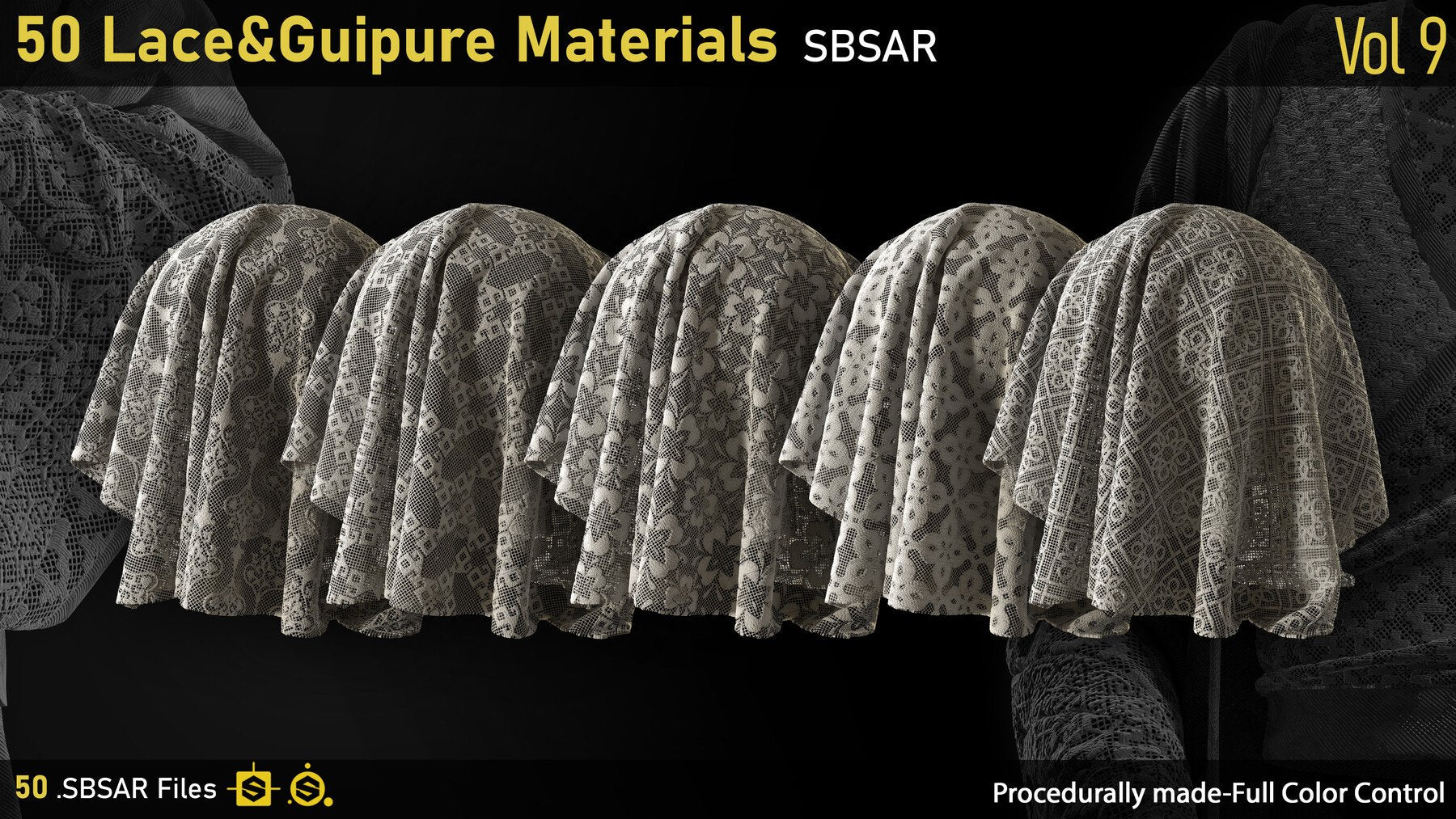 50 Lace&Guipure Materials-SBSAR-Vol8