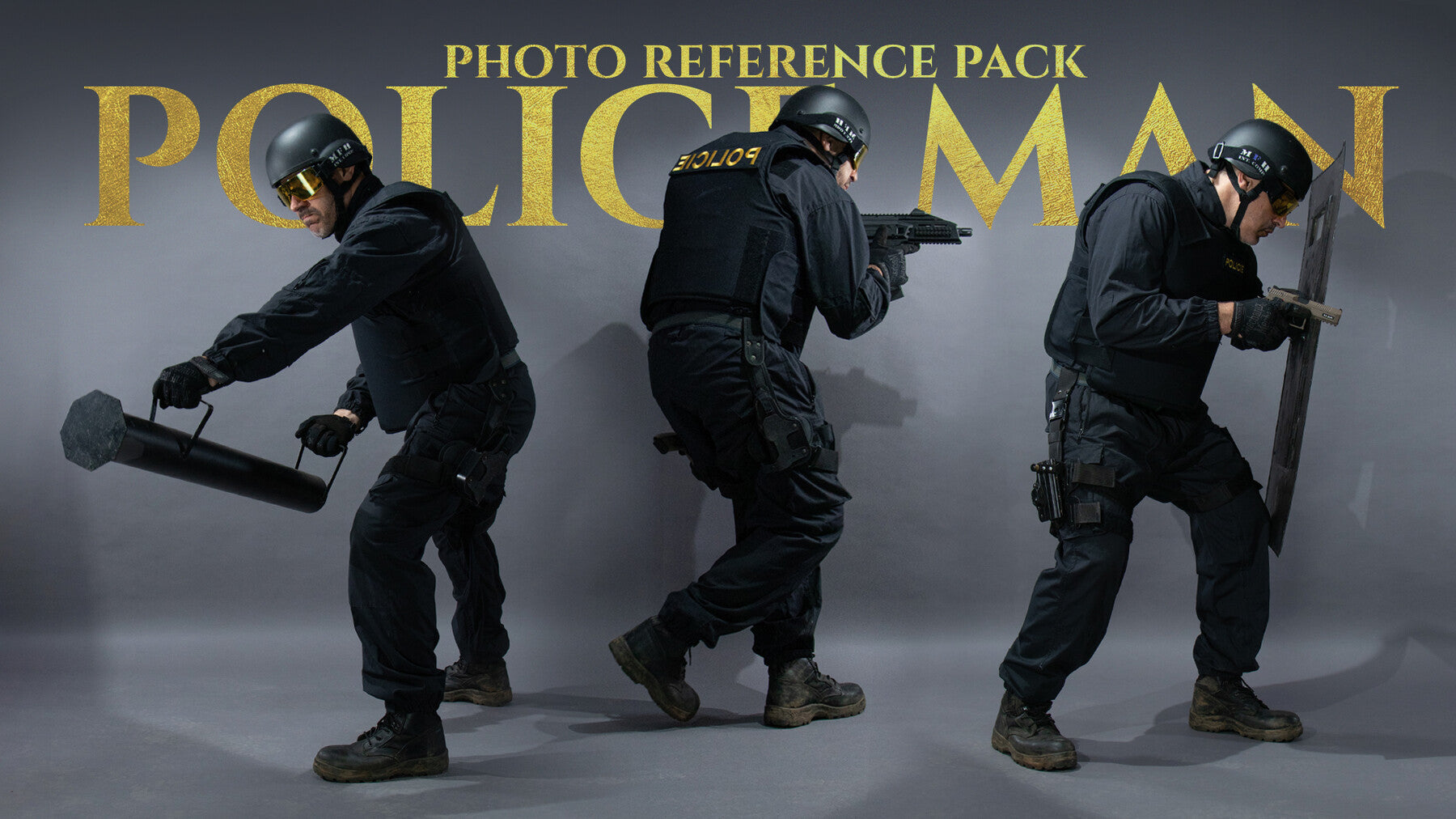 Police Man Photo Reference Pack For Artists 644 JPEGs