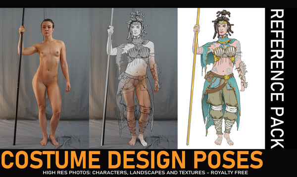 Female Reference Pack - Costume Design Poses