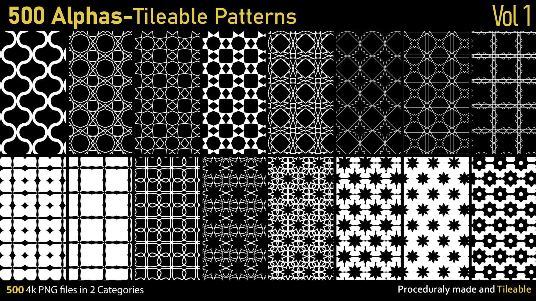 500 Alphas-Tileable Patterns-Vol1