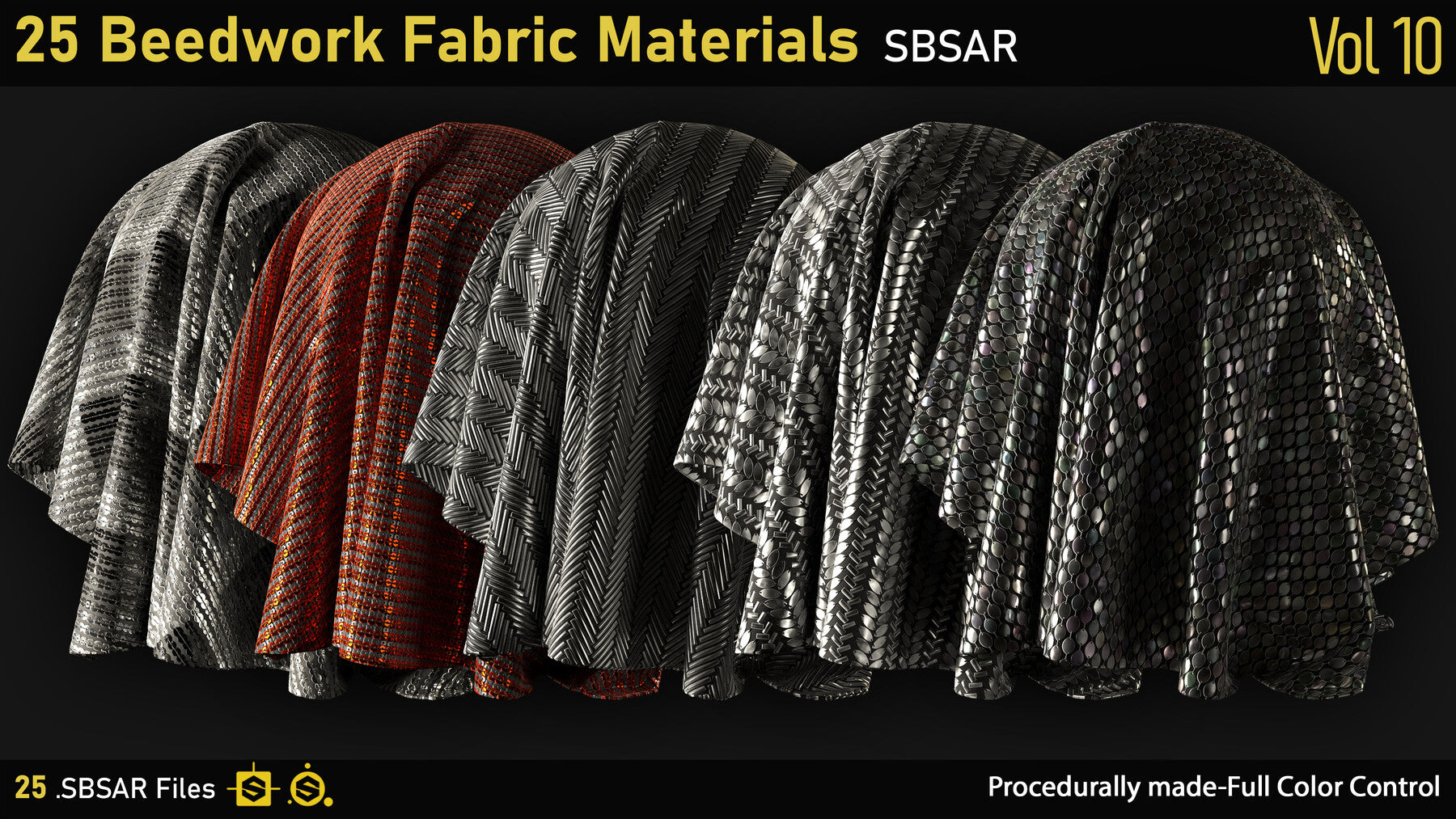 25 Beed work Fabric Materials-Vol10