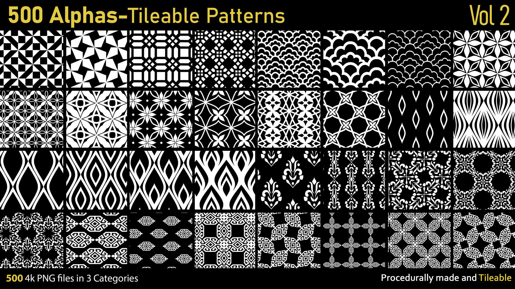 500 Alphas-Tileable Patterns-Vol2