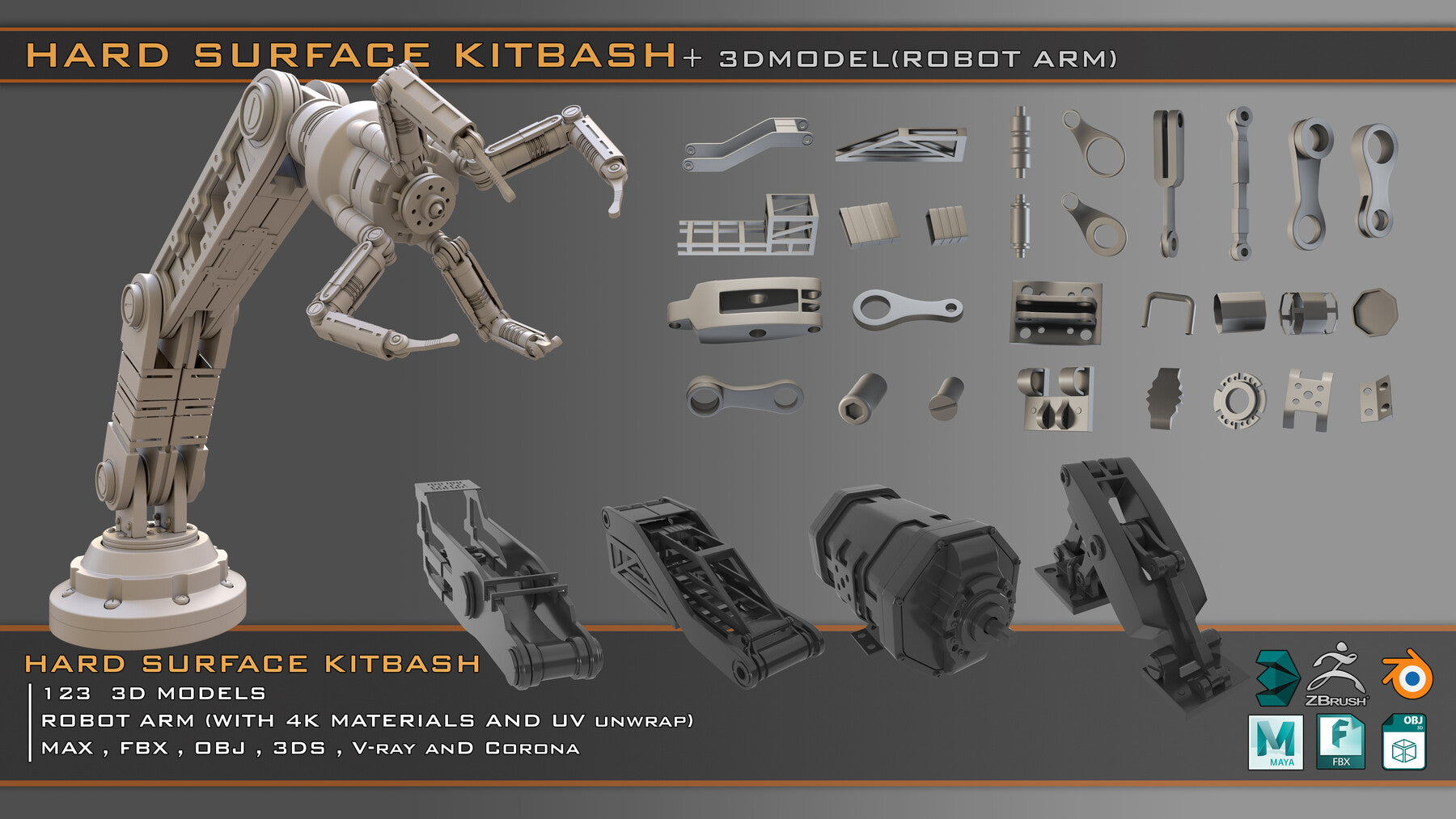 Hard-Surface Kitbash Vol.3 - Crates & Cases