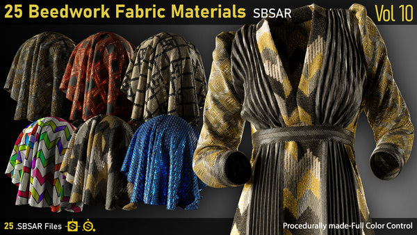 25 Beed work Fabric Materials-Vol10
