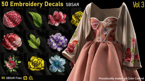 50 Fabric Materials-sbsar-4k-custom colors-Vol2