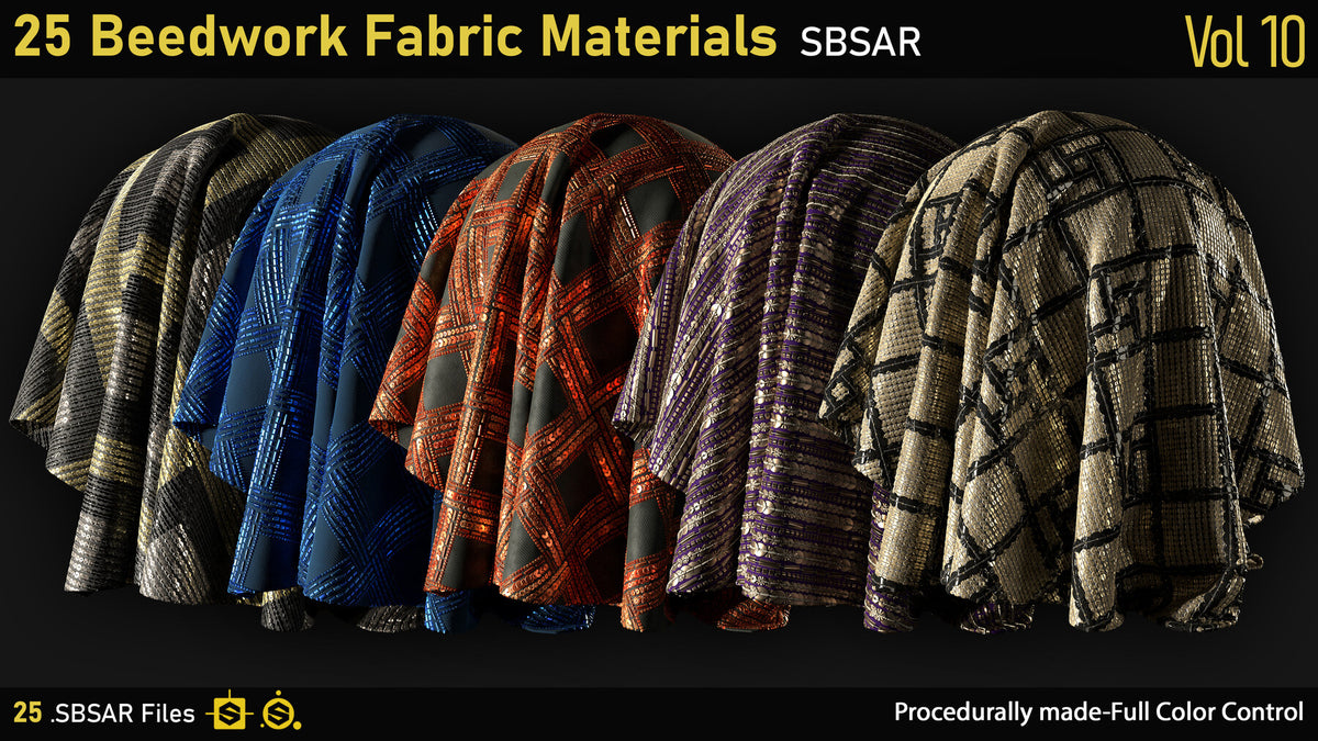 25 Beed work Fabric Materials-Vol10 | S3ART Store