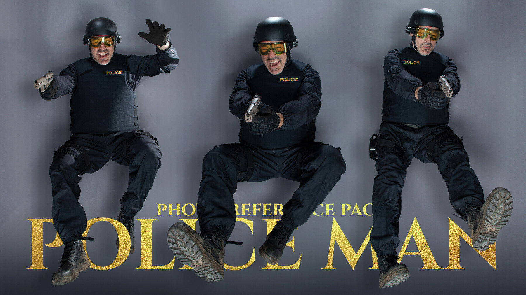 Police Man Photo Reference Pack For Artists 644 JPEGs